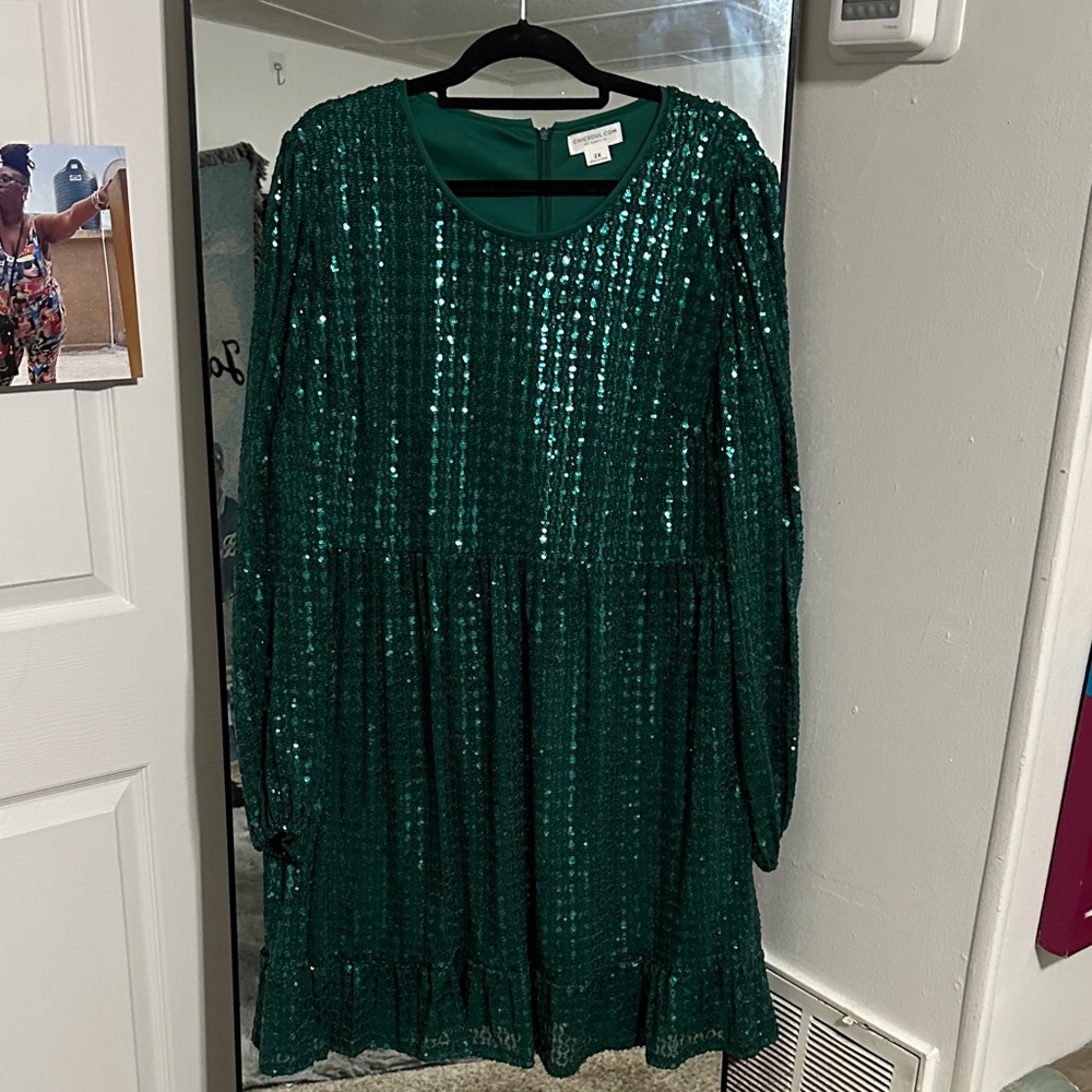 Green Sequin Dress